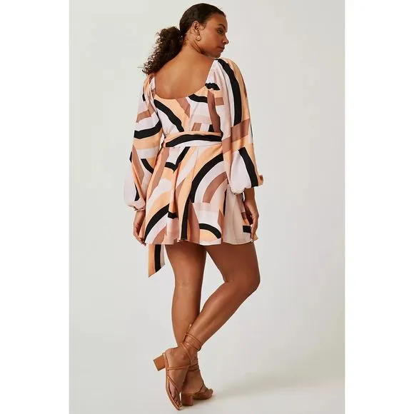 Anthropologie Hutch  Geo Wrap Mini Dress