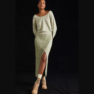 Anthropologie Knit Neutral Maxi Skirt - XS - New