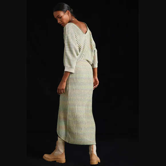 Anthropologie Knit Neutral Maxi Skirt - XS - New