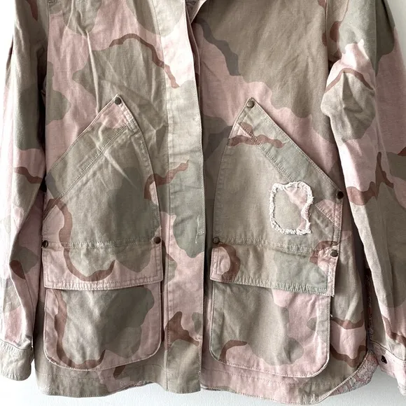Anthropologie Lida Camo Utility Jacket