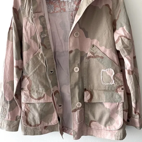 Anthropologie Lida Camo Utility Jacket