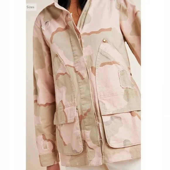 Anthropologie Lida Camo Utility Jacket