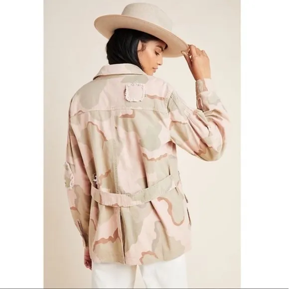 Anthropologie Lida Camo Utility Jacket