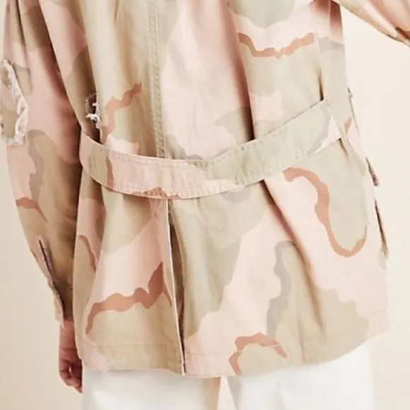 Anthropologie Lida Camo Utility Jacket