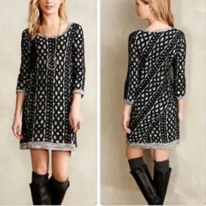 Anthropologie Moth Sweater Dress Long Sleeves Size Medium