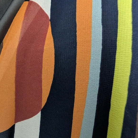 Anthropologie Moulinette Soeurs Colorful Geometric Print Wrap Dress 12