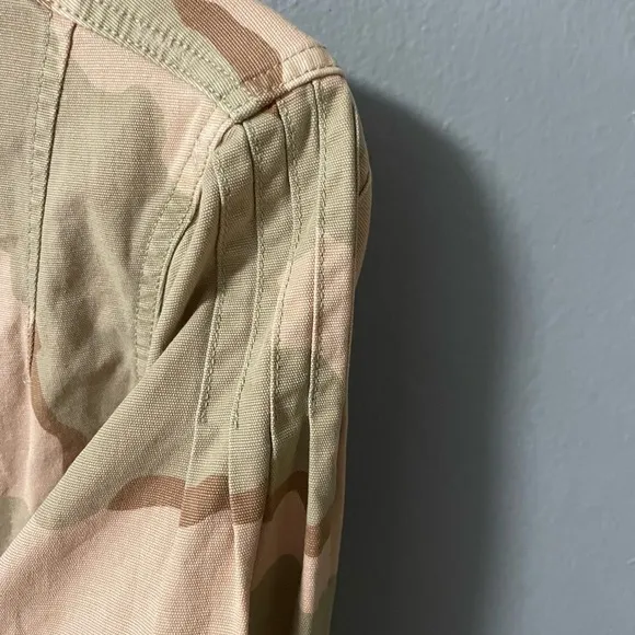 Anthropologie Oversized Lida Pink Camo Utility Jacket in X-Small