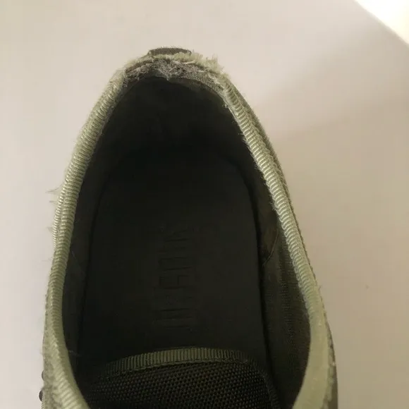 Anthropologie Silent D Prolz Platform Sneakers Green Utility Utilitarian Size 38
