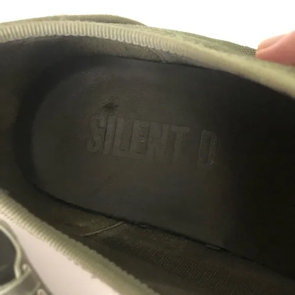 Anthropologie Silent D Prolz Platform Sneakers Green Utility Utilitarian Size 38