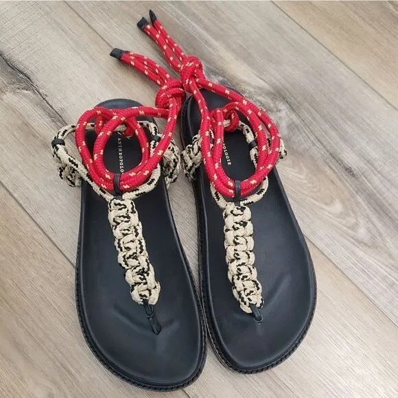 Anthropologie Rope Thong Wrap Sandals Size EU 40 NIB