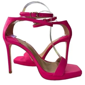 Antonio Melani Marcey Hot Pink Leather Ankle Strap Platform Dress Sandals