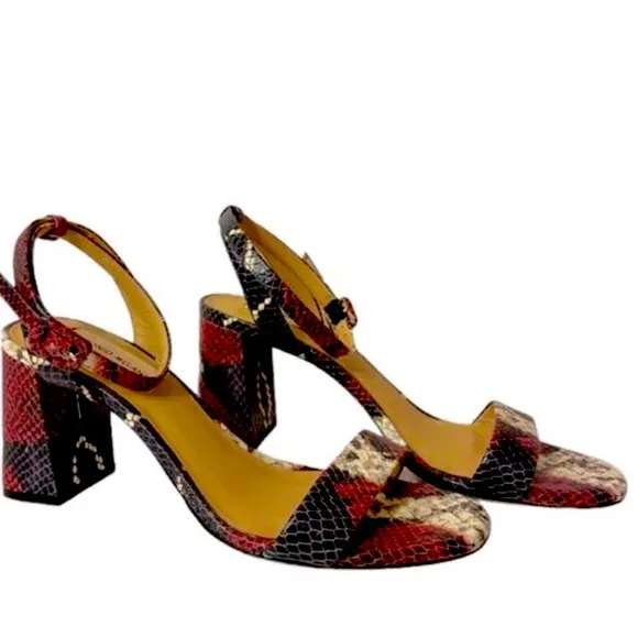 🆕Antonio Melani Snake Print Ankle Strap  Sandals