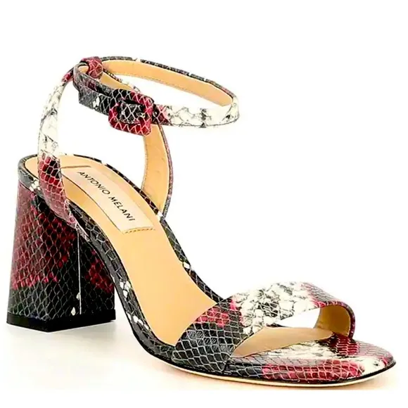 🆕Antonio Melani Snake Print Ankle Strap  Sandals