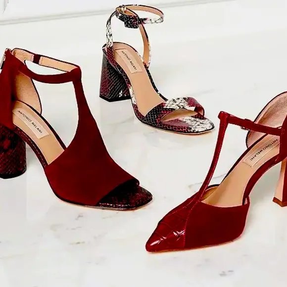 🆕Antonio Melani Snake Print Ankle Strap  Sandals
