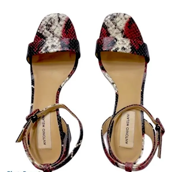 🆕Antonio Melani Snake Print Ankle Strap  Sandals