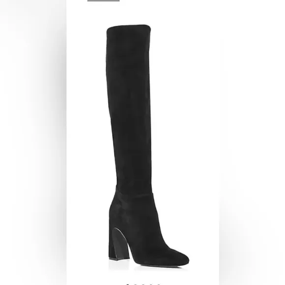 AQUA Carie Square Toe High Heel Tall Boots