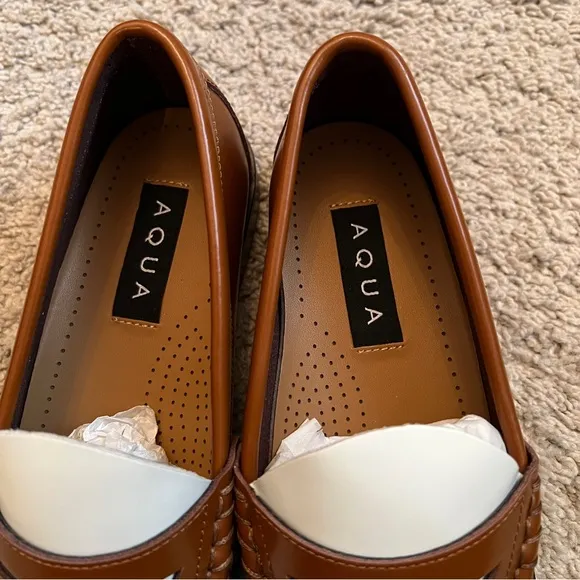 AQUA Kendl Leather Loafers