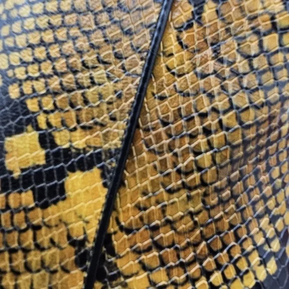 Aqua Womens Soren Leather Snakeprint High Heeled Boots Yellow 5.5