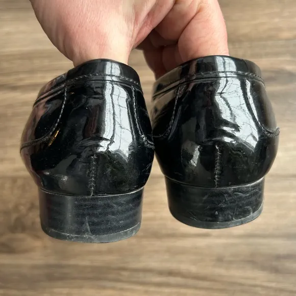 ARA Black Patent Leather Jeweled Loafers | 9.5