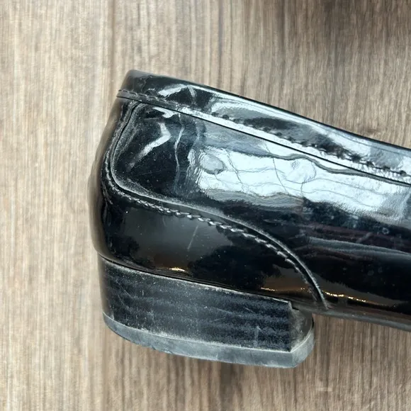 ARA Black Patent Leather Jeweled Loafers | 9.5