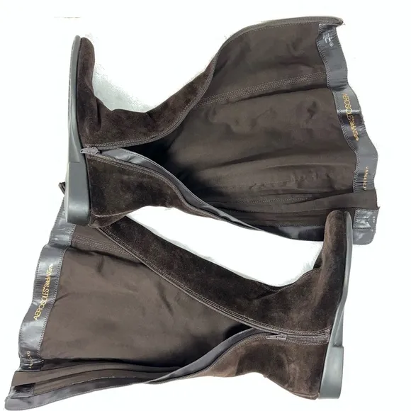 Areosoles women’s knee high boots/ upper leather in brown suede.