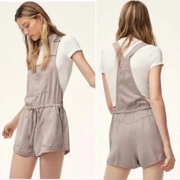 Aritzia Wilfred Free Beatriz Romper Overalls – Gray – Size XS – EUC