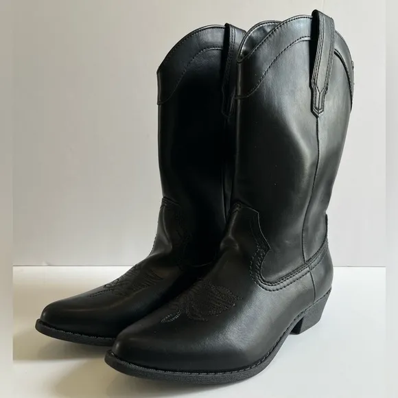 Arizona Jean Co.Black maybrook Cowboy Boots Style 037-2172 Memory Foam Size 7M