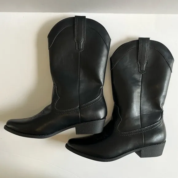 Arizona Jean Co.Black maybrook Cowboy Boots Style 037-2172 Memory Foam Size 7M