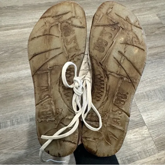 A.S.98 Regis Bone Leather Laced Lace Up Wrap Around Sandals