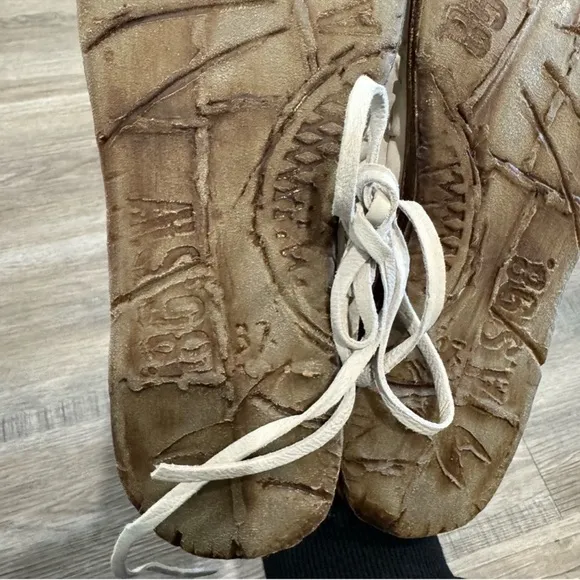 A.S.98 Regis Bone Leather Laced Lace Up Wrap Around Sandals