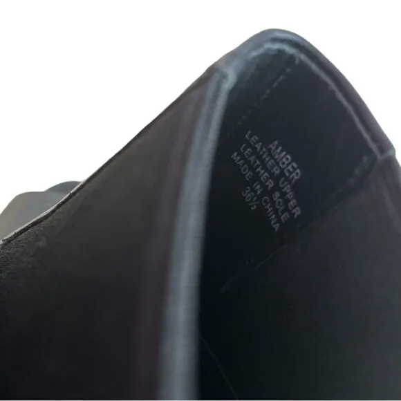 ASH | Amber Black Leather Stiletto Open-Toe Booties (5.5)