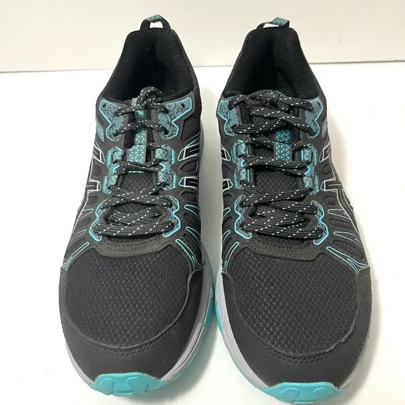 Asics Gel Venture 7 Grey Blue Trail Running Shoe Sneaker Comfort Women Size 8