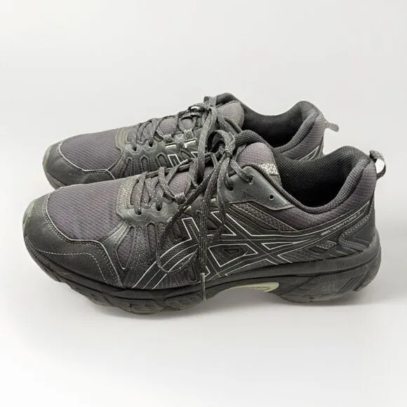 ASICS Gel-Venture 7 Men’s Trail Running Shoes Size 11.5 Black Sheet Rock Hiking