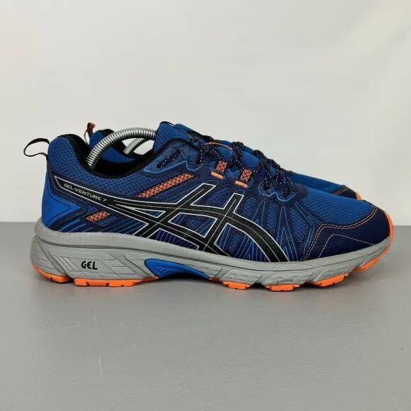 Asics Gel Venture 7 Trail Running Shoes Lace Up Sneakers Blue 1011A560 Mens 11