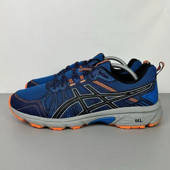 Asics Gel Venture 7 Trail Running Shoes Lace Up Sneakers Blue 1011A560 Mens 11