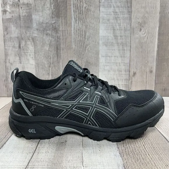 Asics Gel Venture 8 Men's Trail Running Shoes Sneakers Black Size 8 Extra Wide