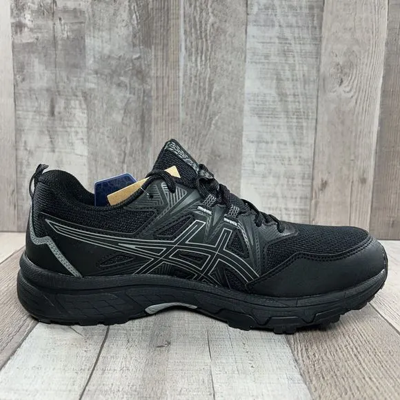 Asics Gel Venture 8 Men's Trail Running Shoes Sneakers Black Size 8 Extra Wide