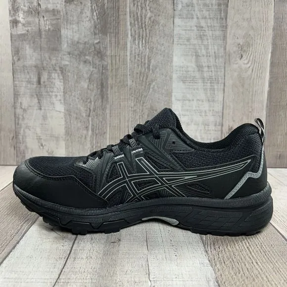Asics Gel Venture 8 Men's Trail Running Shoes Sneakers Black Size 8 Extra Wide