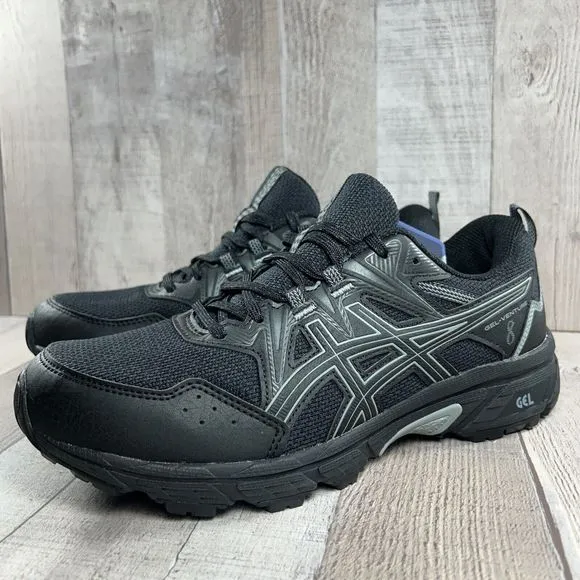 Asics Gel Venture 8 Men's Trail Running Shoes Sneakers Black Size 8 Extra Wide