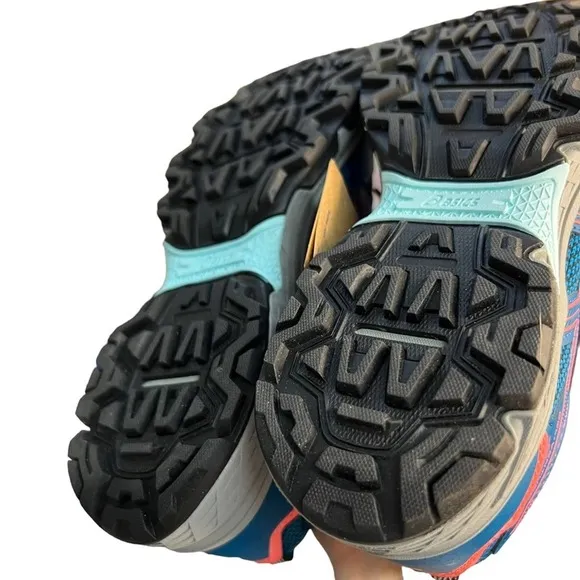 ASICS Gel Venture 8 Sneakers Womens Deep Sea Teal Blazing Coral Lace Up Athletic
