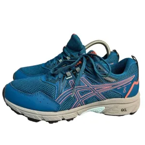 ASICS Gel Venture 8 Sneakers Womens Deep Sea Teal Blazing Coral Lace Up Athletic