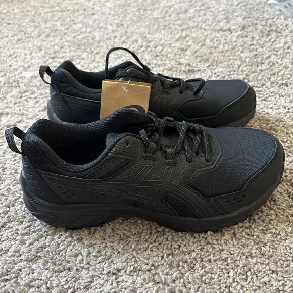 ASICS Gel Venture 9 Trail Running Shoes Sneakers Mens size 8 Extra Wide Black