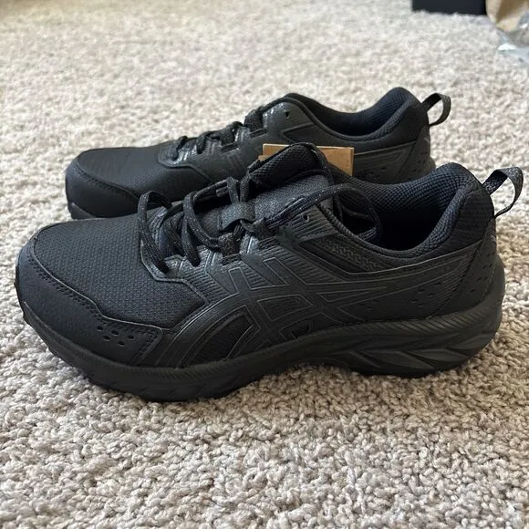 ASICS Gel Venture 9 Trail Running Shoes Sneakers Mens size 8 Extra Wide Black