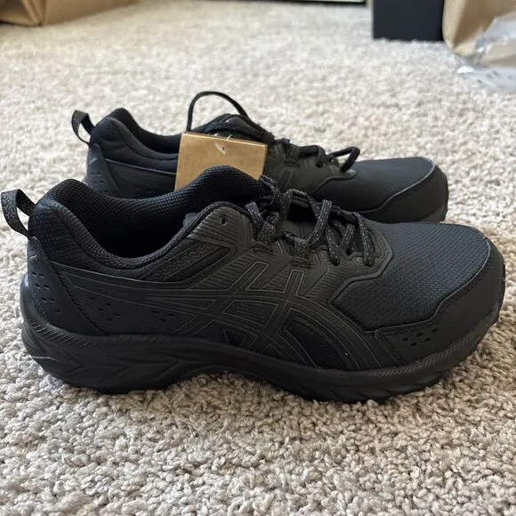 ASICS Gel Venture 9 Trail Running Shoes Sneakers Mens size 8 Extra Wide Black