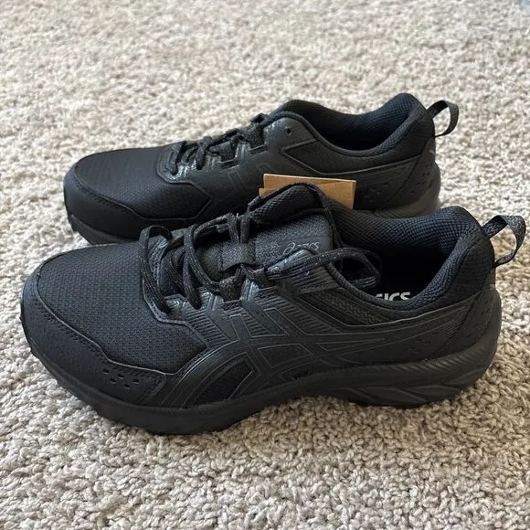 ASICS Gel Venture 9 Trail Running Shoes Sneakers Mens size 8 Extra Wide Black