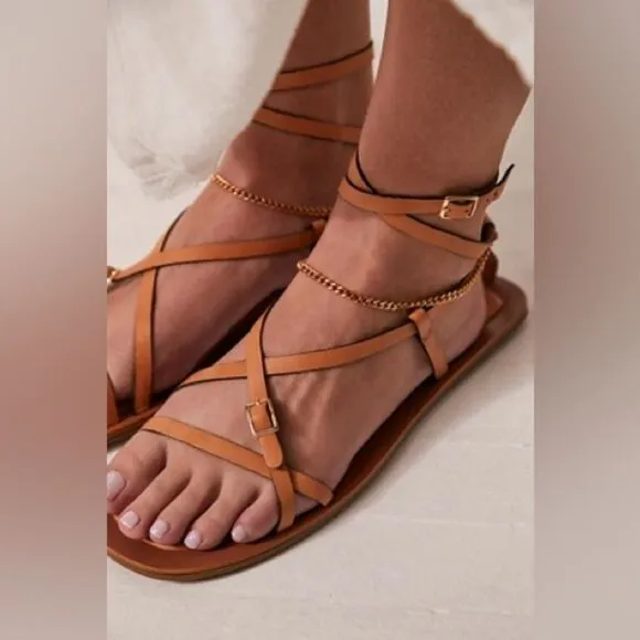 Athena Anklet Wrap Sandals
