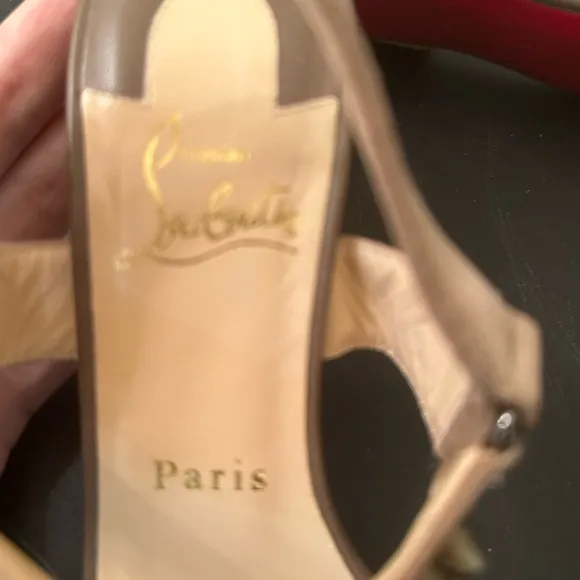 Authentic Christian Louboutin Bikee Bike two strap sandals. Size 37