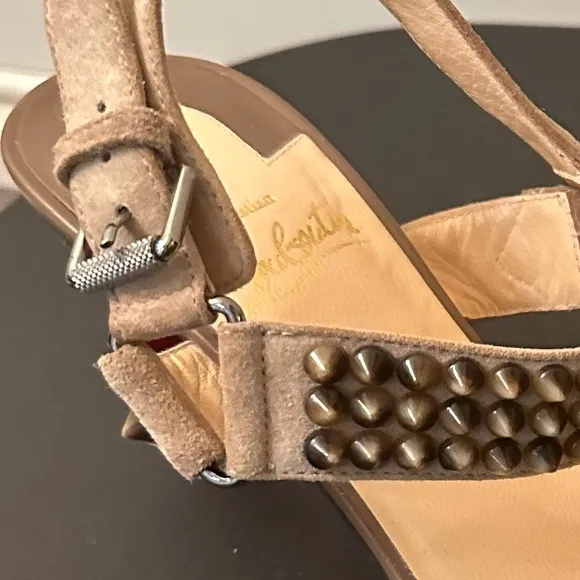 Authentic Christian Louboutin Bikee Bike two strap sandals. Size 37