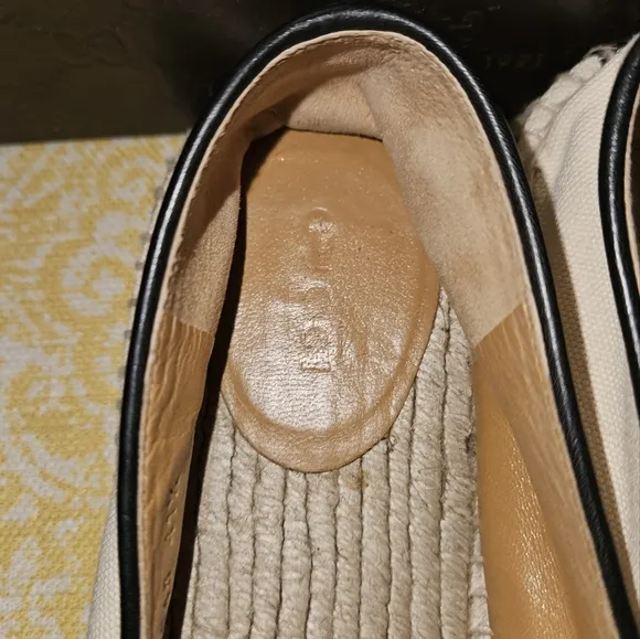 Authentic Gucci Black and Cream Women's Espadrilles
