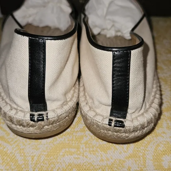 Authentic Gucci Black and Cream Women's Espadrilles